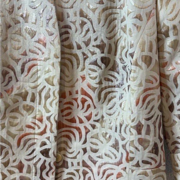 Zanella Cream and Red Patterned Blazer - Picture 2 of 6